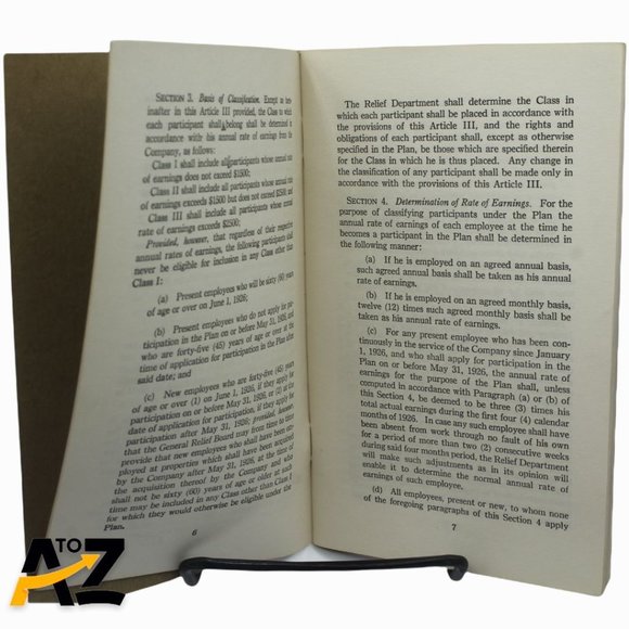 Relief Plan Bethlehem Steel Corp & Subsidiary Companies Booklet 1926 1940 Book - Picture 6 of 12